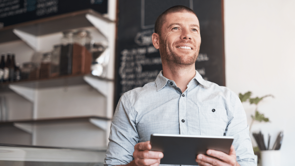 Businessman reviewing product performance charts