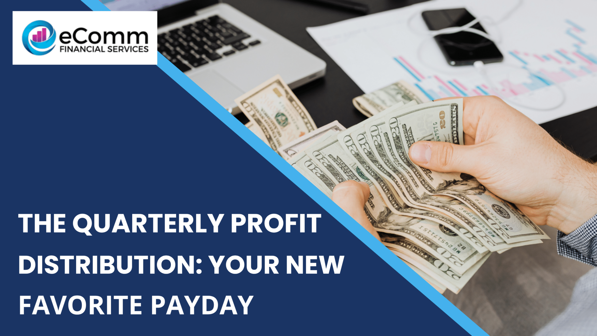 Hand counting cash for quarterly profit distribution