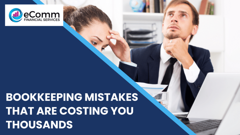 Business professionals reviewing financial documents and discussing bookkeeping mistakes that impact profitability